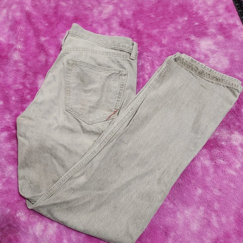 Banana Republic Jeans Men's 32x30‎ Mid Rise Straight Leg Beige Denim 100% Cotton